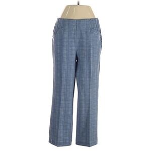 Liverpool Los Angeles Blue Glen Plaid Wide Leg Lined Trousers Herringbone Pants